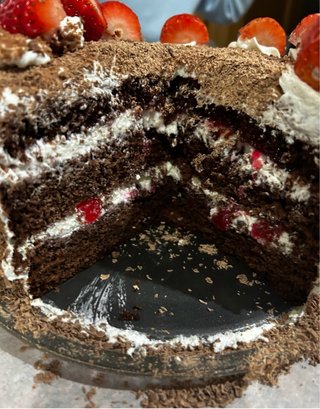 Tartas de cumpleaños tres leches, fresa con crema