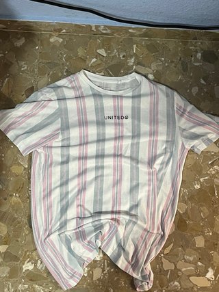 Camiseta UNITED Rayas Pastel Talla M