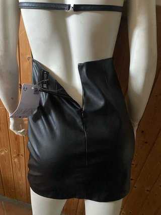 Miniabito ecopelle Zara nero