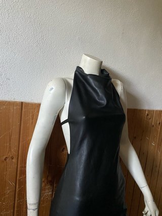 Miniabito ecopelle Zara nero