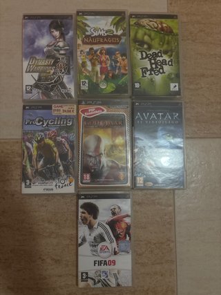 Lote 7 Juegos PSP: FIFA 09, God of War, Avatar...