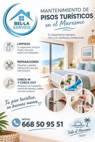 Limpieza y mantenimiento de pisos turísticos