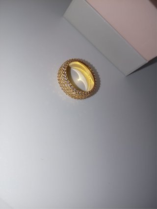 Anillo Pandora Dorado con Brillantes Talla 52