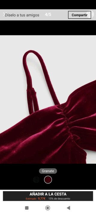 Vestido rojo velvet
