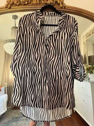 Camisa estampada cebra