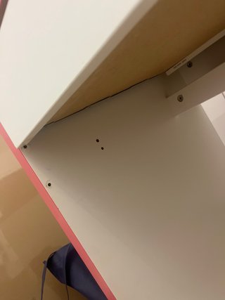 Escritorio Ikea Blanco y Rosa