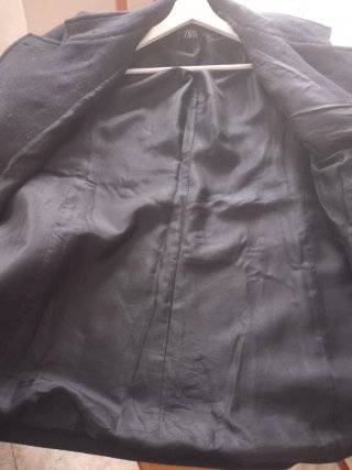 Abrigo Zara Azul Botones Dorados