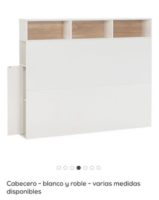 Cabecero blanco con almacenaje