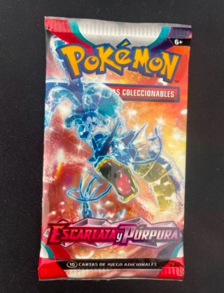 Sobres de cartas Pokémon Escarlata y Púrpura