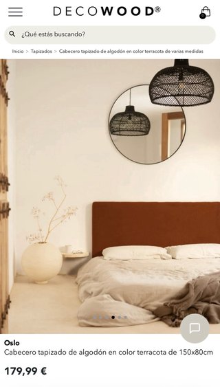 Cabecero efecto borreguillo Terracota Decowood