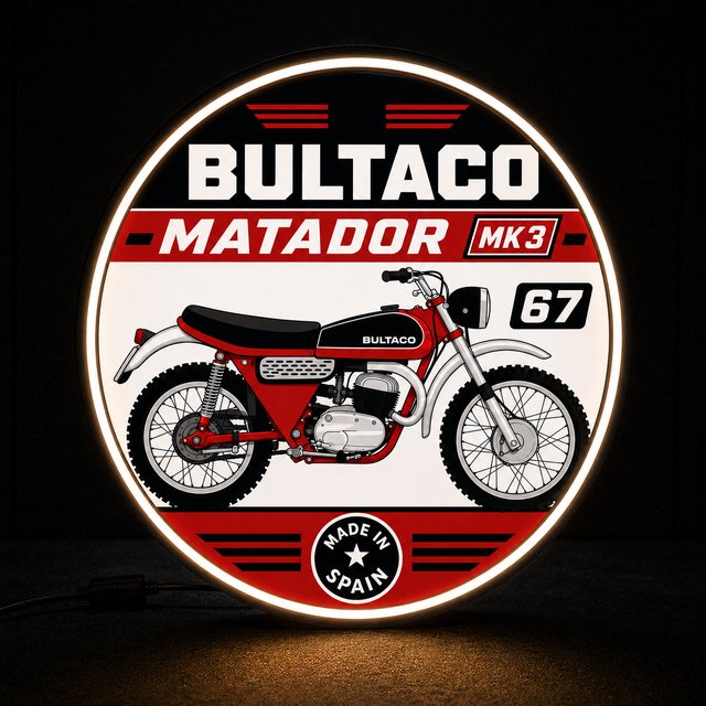 Cartel Luminoso Bultaco Matador MK3