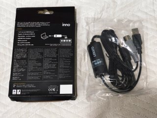 Interfaz MIDI USB Cable 1-in/1-out Lekato
