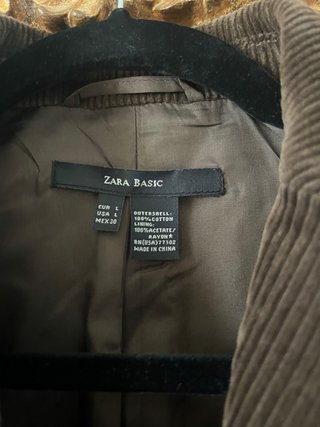 Chaqueta Zara Pana Marrón Talla L