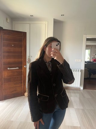 Chaqueta Zara Pana Marrón Talla L