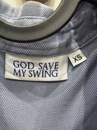 Camisa manga larga azul God Save My Swing