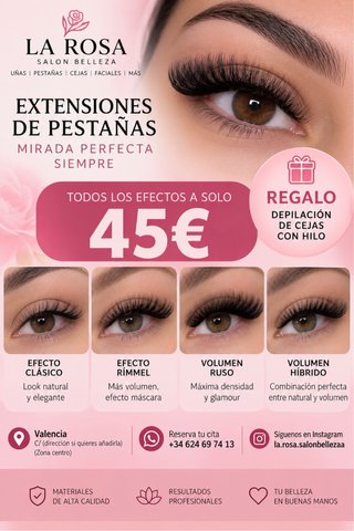 Extensiones de Pestañas - Oferta 45€