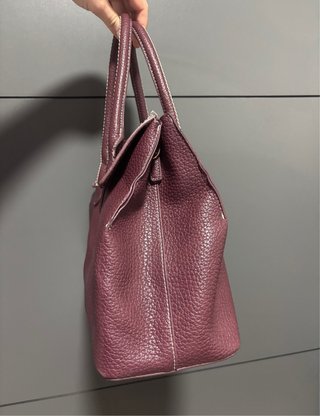 Borsetta bordeaux con chiusura a bambù SENZA MARCA