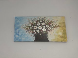 Cuadro de flores pintado a mano