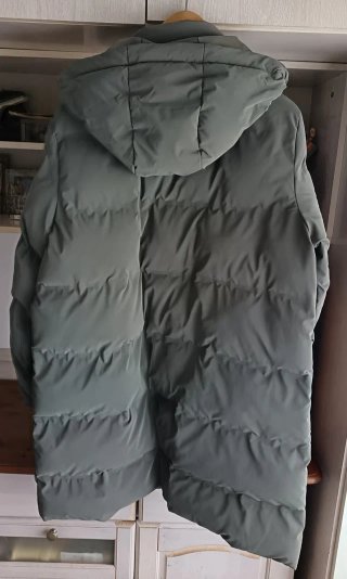 Plumífero largo capucha mujer Zara
