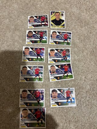 Lote cromos fútbol LALIGA Osasuna
