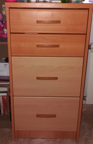 Cómoda de madera 4 cajones