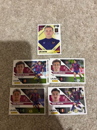 Lote 5 Cromos LaLiga Panini Levante