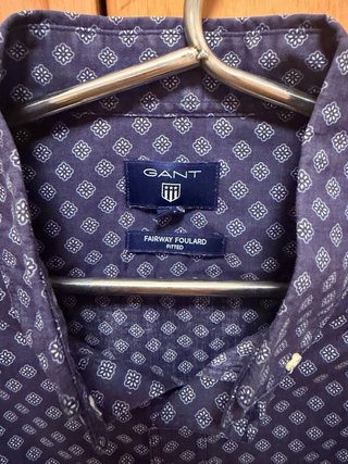 Camisa Gant Azul con Estampado