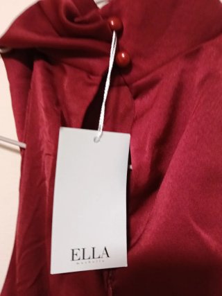 Vestido ELLAMARBELLA burdeos elegante talla XS/S