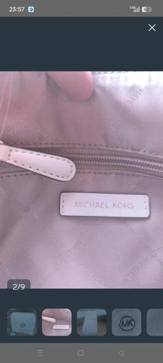 Bolso Michael Kors Blanco y Plateado
