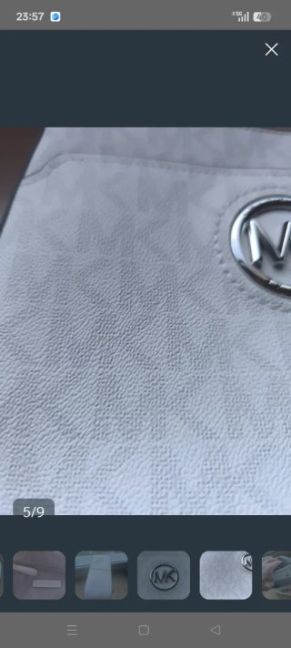 Bolso Michael Kors Blanco y Plateado