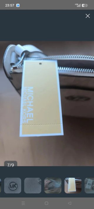 Bolso Michael Kors Blanco y Plateado
