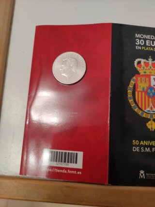 Moneda 30 Euros Plata Ley Felipe VI