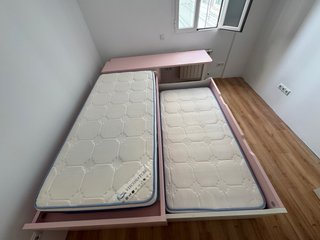 Cama nido juvenil con 2 colchones + mesa estudio