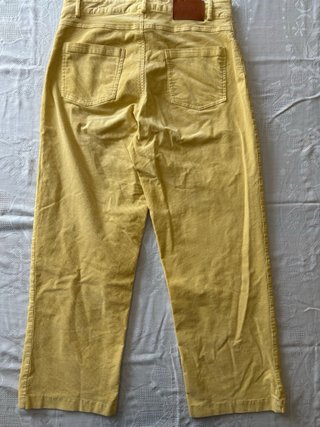 Pantalones pana anchos mujer
