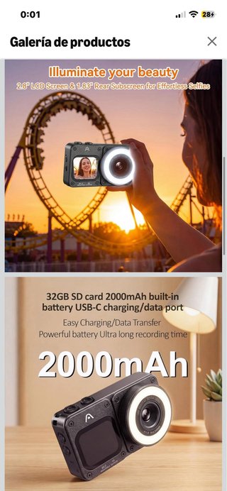 Cámara Digital 32GB OTG