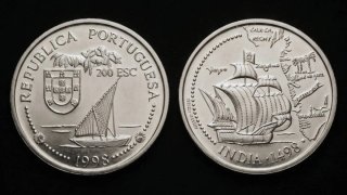 Lote 2 Monedas Portugal 200 Escudos
