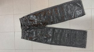 Pantalones Bershka lentejuelas grises talla 36