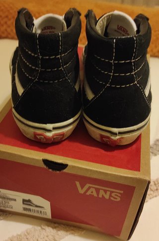Zapatillas Vans Sk8-Hi negro blanco auténtico bota