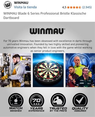 Diana de dardos Winmau Blade 6