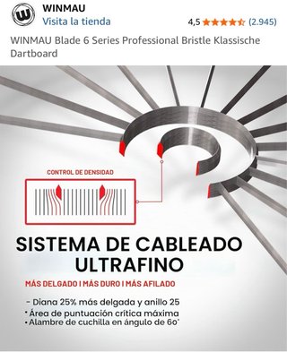 Diana de dardos Winmau Blade 6