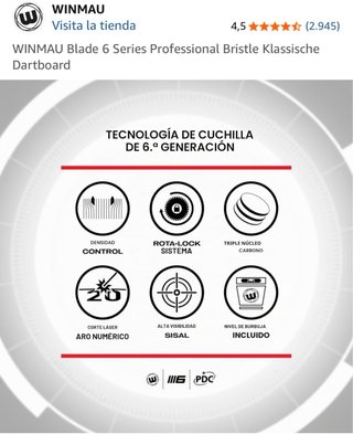 Diana de dardos Winmau Blade 6
