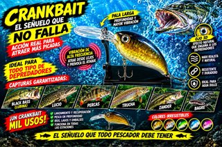 Señuelo Crankbait para pesca deportiva