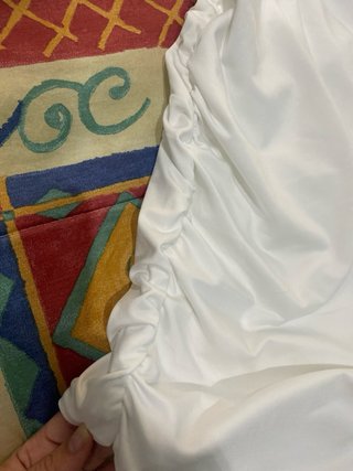 Vestido blanco fruncido