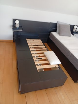 Dormitorio IKEA NORDLI + Colchón EMMA + mueble tv