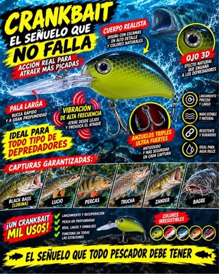 Señuelo Crankbait para pesca