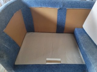 Sofá Nacher Albors chaise longue azul/Amarillo
