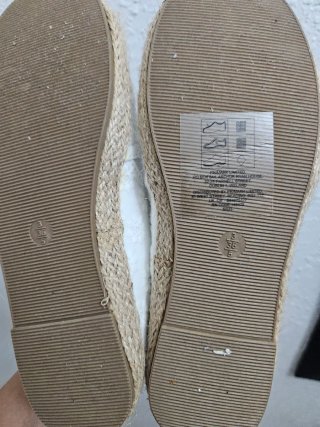 Esparteñas de tela perforada blancas