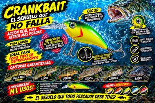 Señuelo Crankbait para Pesca - Acción Real