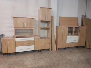 Muebles de cocina madera y cristal