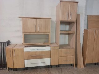 Muebles de cocina madera y cristal